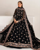 Ready To Wear Black Soft Georgette Embroidery Work Anarkali Suit With Dupatta