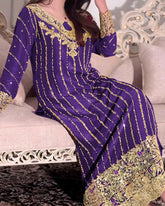Exclusive Multi Chinon Silk Embroidery Work Pakistani Suit With Dupatta