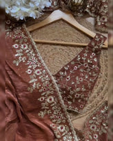 Ready To Wear Chiffon Silk Embroidery Work Saree With Blouse