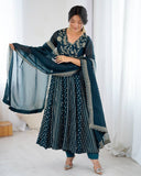 Exclusive Silk Embroidery Work Anarkali Suit With Dupatta