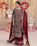 Exclusive Red & Rani Pink Silk Embroidery Work Pakistani Suit With Dupatta