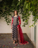 Ready To Wear Blue Soft Georgette Embroidery Work Pakistani Suit With Dupatta