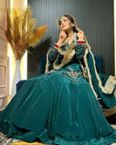 Ready To Wear Yellow & Green Silk Embroidery Work Sharara Suit With Dupatta