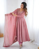 Exclusive Silk Embroidery Work Anarkali Suit With Dupatta